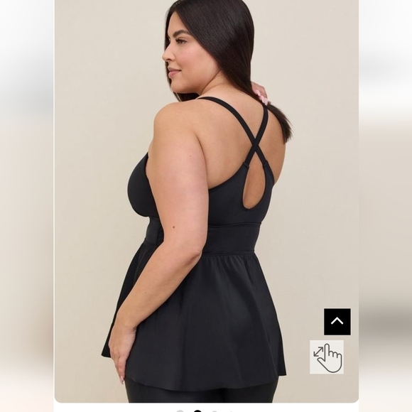 Torrid Wire-Free Racerback Tankini, pink 6x D/DD Fits DDD/F - Picture 8 of 8